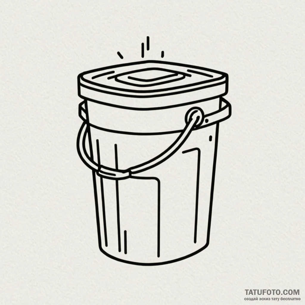 Trash can icon from computer desktop, tattoo... - эскиз тату (№1750604922_0, 22.06.2025 15:08) — Tatufoto.com