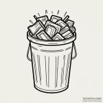 Trash can icon from computer desktop, tattoo… — эскиз тату (№1750604922_1, 22.06.2025 15:08) — Tatufoto.com