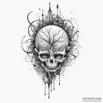 G, ink illustration for tattoo, rough sketchy… — эскиз тату (№1750605114_1, 22.06.2025 15:11) — Tatufoto.com
