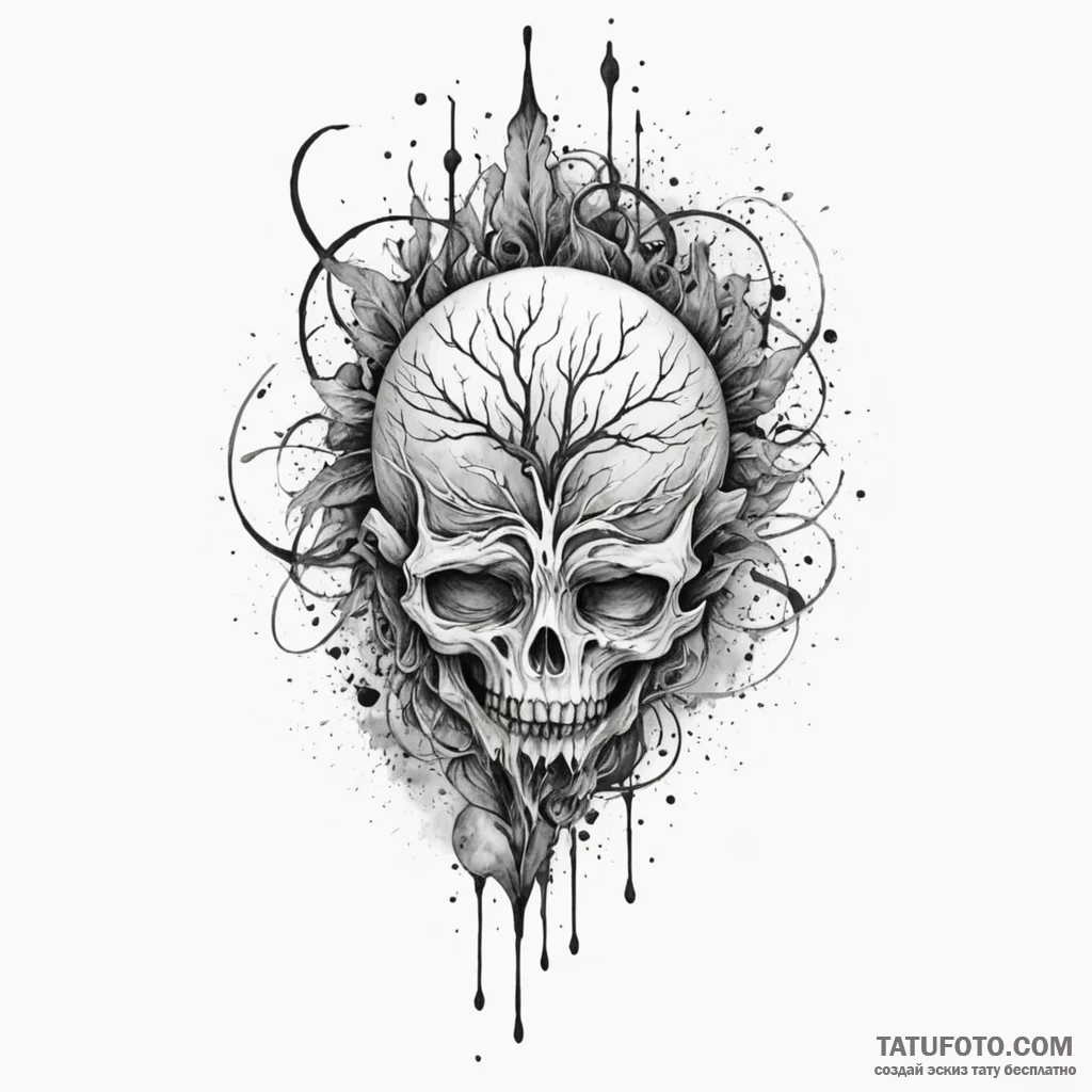 G, ink illustration for tattoo, rough sketchy... - эскиз тату (№1750605114_1, 22.06.2025 15:11) — Tatufoto.com