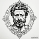 Bust of a stoic philosopher (e.g., marcus aur… — эскиз тату (№1750605207_0, 22.06.2025 15:13) — Tatufoto.com