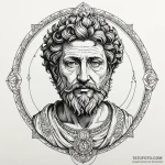 Bust of a stoic philosopher (e.g., marcus aur… — эскиз тату (№1750605207_1, 22.06.2025 15:13) — Tatufoto.com