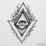 Danger sign triangle with a heart inside, con… — эскиз тату (№1750605493_1, 22.06.2025 15:18) — Tatufoto.com