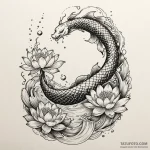 Blooming lotus in a pool of liquid moonlight,… — эскиз тату (№1750605862_0, 22.06.2025 15:24) — Tatufoto.com