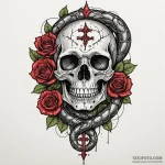 Ancient serpent with gemstone eyes, artistic… — эскиз тату (№1750608392_0, 22.06.2025 16:06) — Tatufoto.com