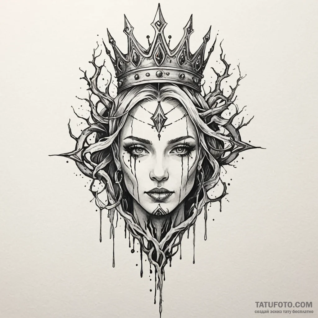Forgotten blade crowned with roots, tattoo fl... - эскиз тату (№1750608564_0, 22.06.2025 16:09) — Tatufoto.com