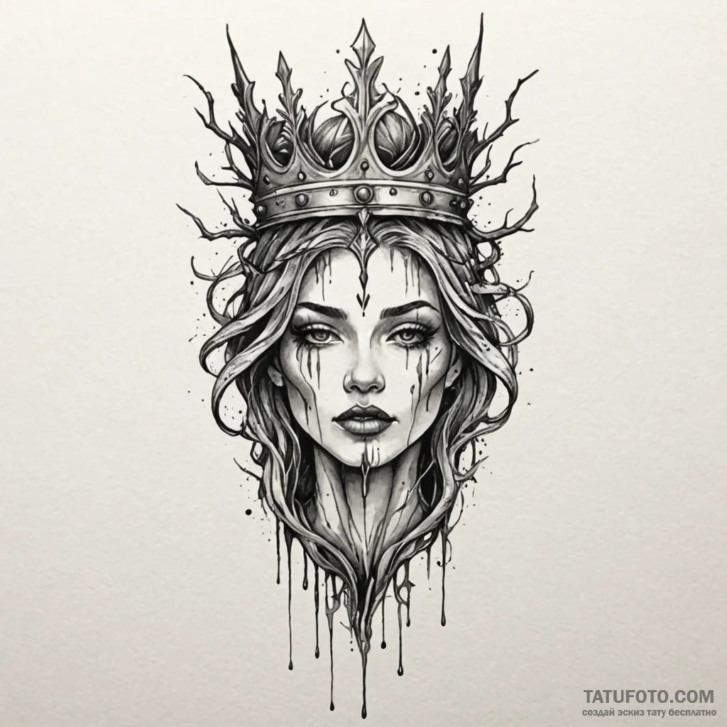 Forgotten blade crowned with roots, tattoo fl... - эскиз тату (№1750608564_1, 22.06.2025 16:09) — Tatufoto.com