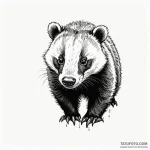 Badger — эскиз тату (№1750609098_1, 22.06.2025 16:18) — Tatufoto.com