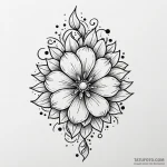 Hidden relic beneath celestial bloom, tattoo… — эскиз тату (№1750609272_1, 22.06.2025 16:21) — Tatufoto.com