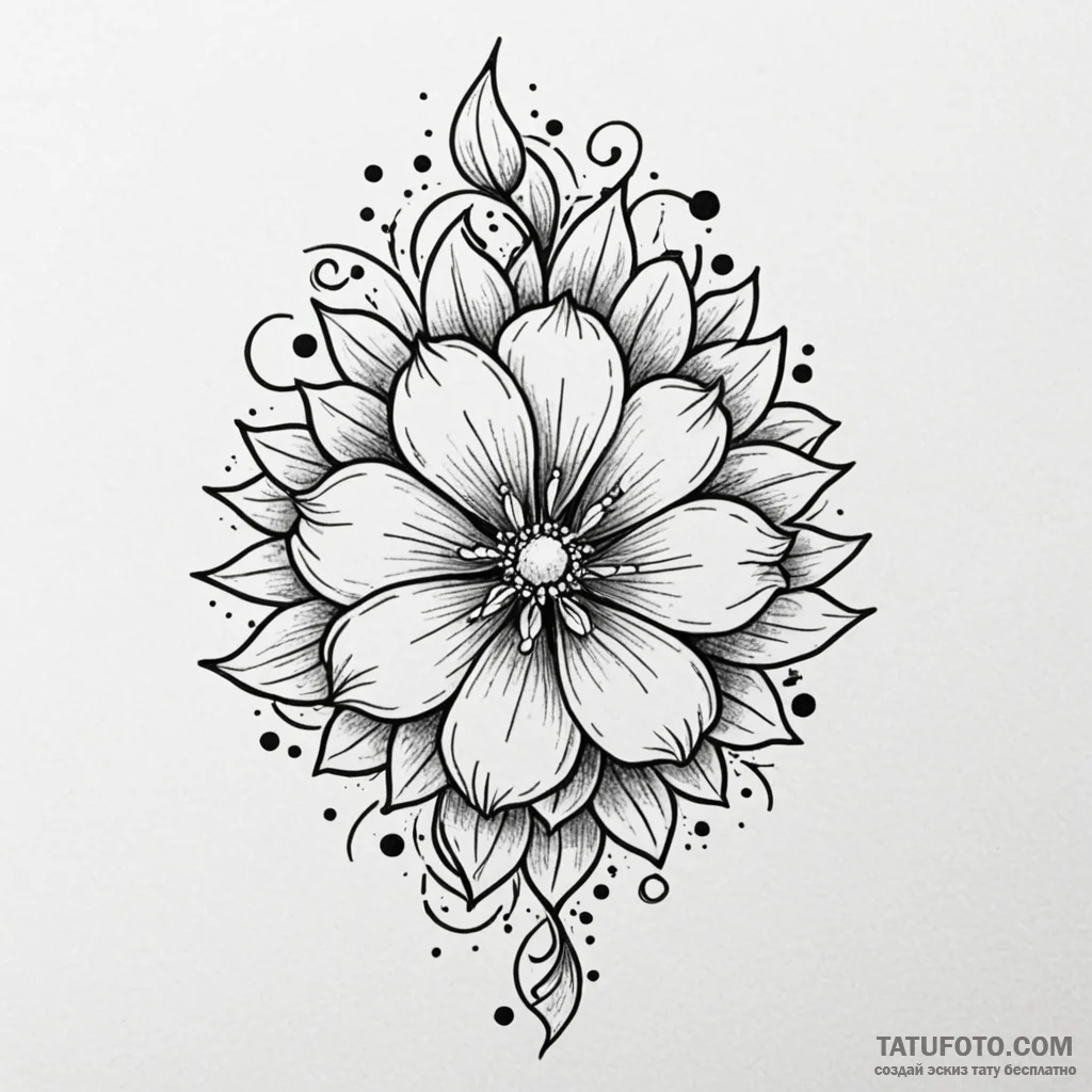 Hidden relic beneath celestial bloom, tattoo... - эскиз тату (№1750609272_1, 22.06.2025 16:21) — Tatufoto.com