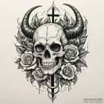 Bone horn calling lost souls, tattoo line art… — эскиз тату (№1750610325_0, 22.06.2025 16:38) — Tatufoto.com