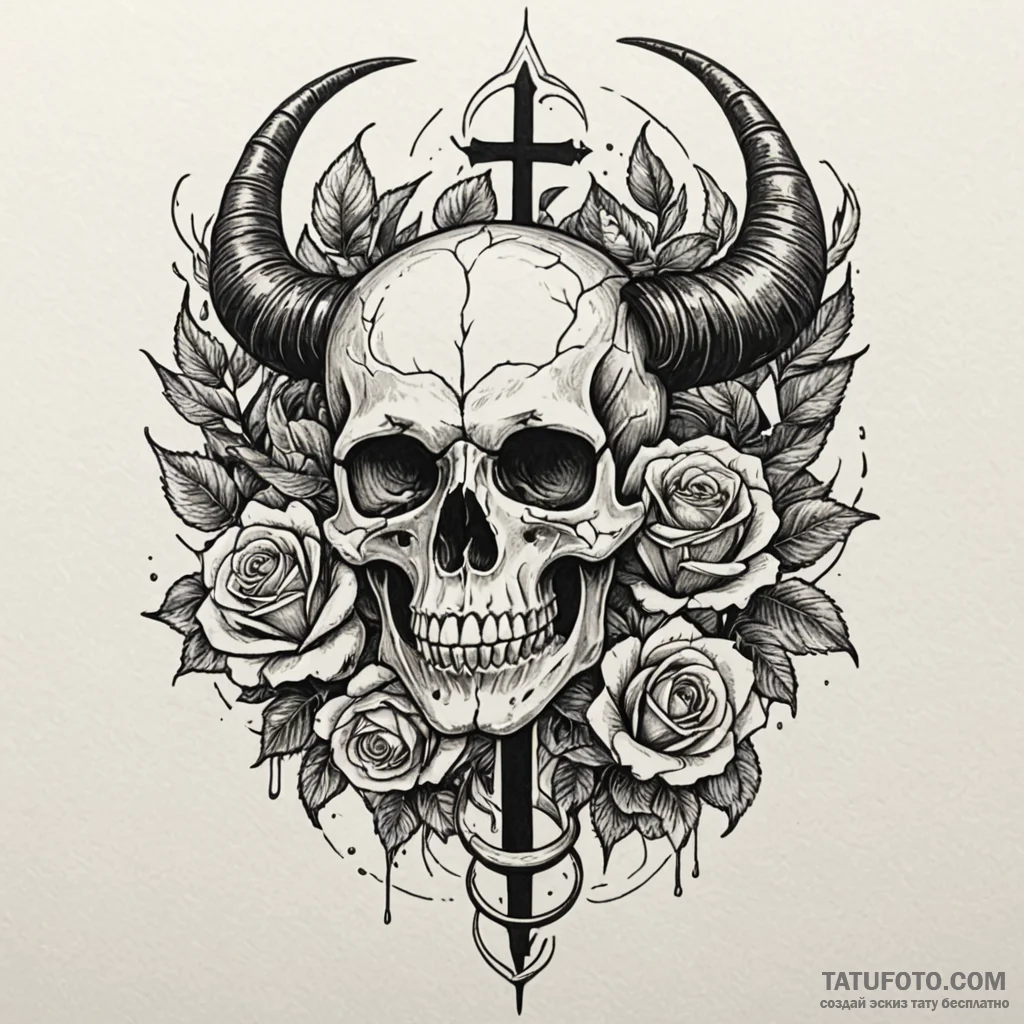 Bone horn calling lost souls, tattoo line art... - эскиз тату (№1750610325_0, 22.06.2025 16:38) — Tatufoto.com