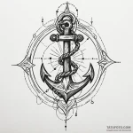 Astral anchor bound to star core, tattoo line… — эскиз тату (№1750611281_0, 22.06.2025 16:54) — Tatufoto.com