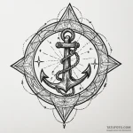Astral anchor bound to star core, tattoo line… — эскиз тату (№1750611281_1, 22.06.2025 16:54) — Tatufoto.com