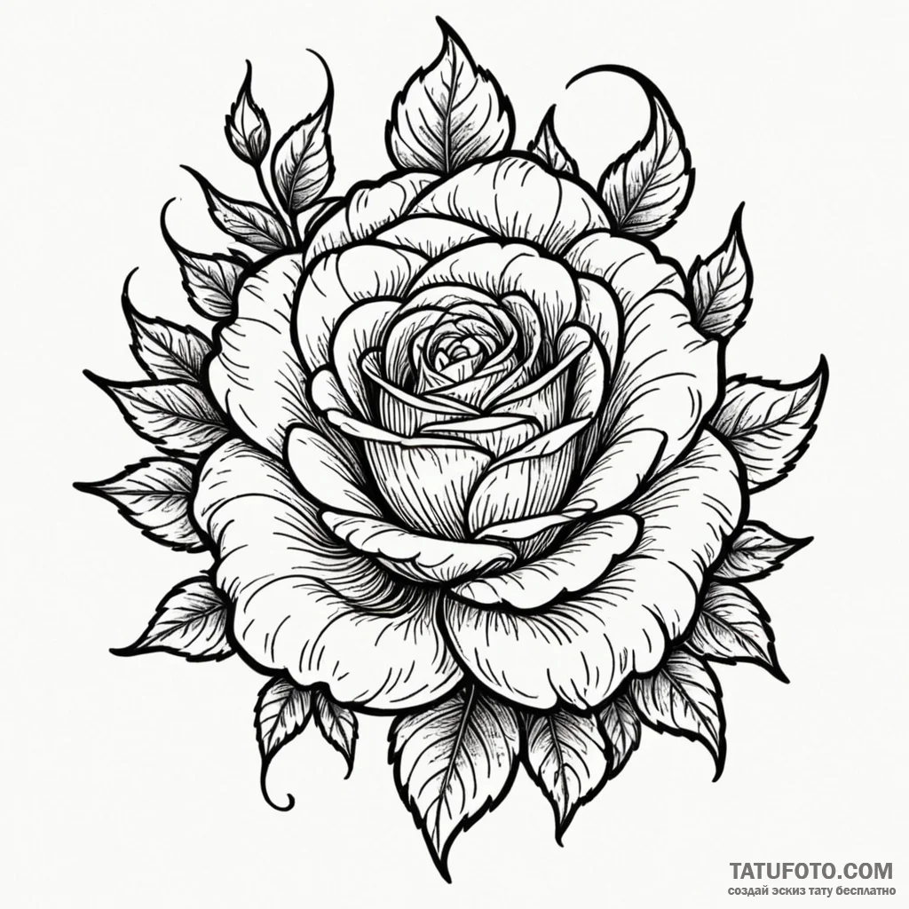 Ashen rose with black petals, tattoo sketch d... - эскиз тату (№1750612156_0, 22.06.2025 17:09) — Tatufoto.com