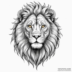 Nemean lion with a hide of impenetrable gold,... - эскиз тату (№1750612539_1, 22.06.2025 17:15) — Tatufoto.com