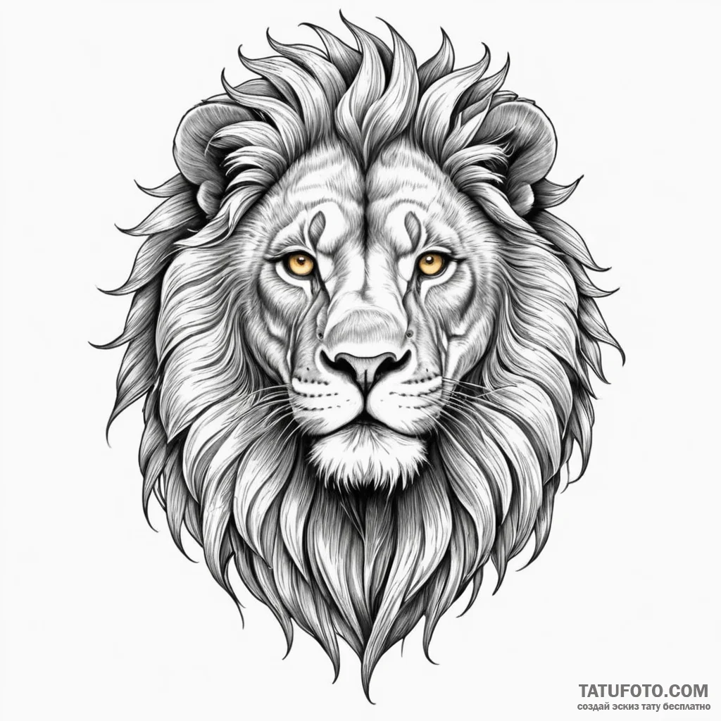 Nemean lion with a hide of impenetrable gold,... - эскиз тату (№1750612539_1, 22.06.2025 17:15) — Tatufoto.com