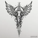 Angelic blade reflecting stars, concept art f… — эскиз тату (№1750612824_0, 22.06.2025 17:20) — Tatufoto.com