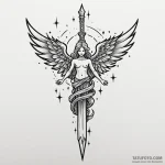 Angelic blade reflecting stars, concept art f… — эскиз тату (№1750612824_1, 22.06.2025 17:20) — Tatufoto.com
