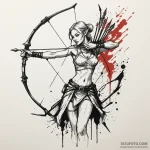 Elven archer, concept art for tattoo, trash p… — эскиз тату (№1750613822_1, 22.06.2025 17:37) — Tatufoto.com