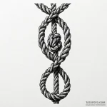 Knotted, nautical rope forming a noose, ink i… — эскиз тату (№1750614020_0, 22.06.2025 17:40) — Tatufoto.com
