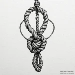 Knotted, nautical rope forming a noose, ink i… — эскиз тату (№1750614020_1, 22.06.2025 17:40) — Tatufoto.com