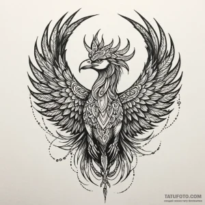 Sirin (mythical bird-woman), tattoo line art,... - эскиз тату (№1750614195_0, 22.06.2025 17:43) — Tatufoto.com