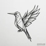 Origami bird made from a page of a technical… — эскиз тату (№1750614733_1, 22.06.2025 17:52) — Tatufoto.com