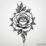 Dark rose with frozen veins, tattoo drawing o… — эскиз тату (№1750614912_1, 22.06.2025 17:55) — Tatufoto.com