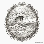 Opal tide surging beneath storm, artistic tat… — эскиз тату (№1750615456_0, 22.06.2025 18:04) — Tatufoto.com