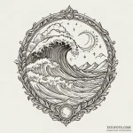 Opal tide surging beneath storm, artistic tat… — эскиз тату (№1750615456_1, 22.06.2025 18:04) — Tatufoto.com