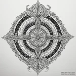 Leather-bound book with a single, embossed sy… — эскиз тату (№1750615770_0, 22.06.2025 18:09) — Tatufoto.com
