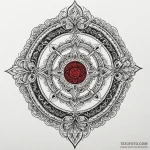 Leather-bound book with a single, embossed sy… — эскиз тату (№1750615770_1, 22.06.2025 18:09) — Tatufoto.com