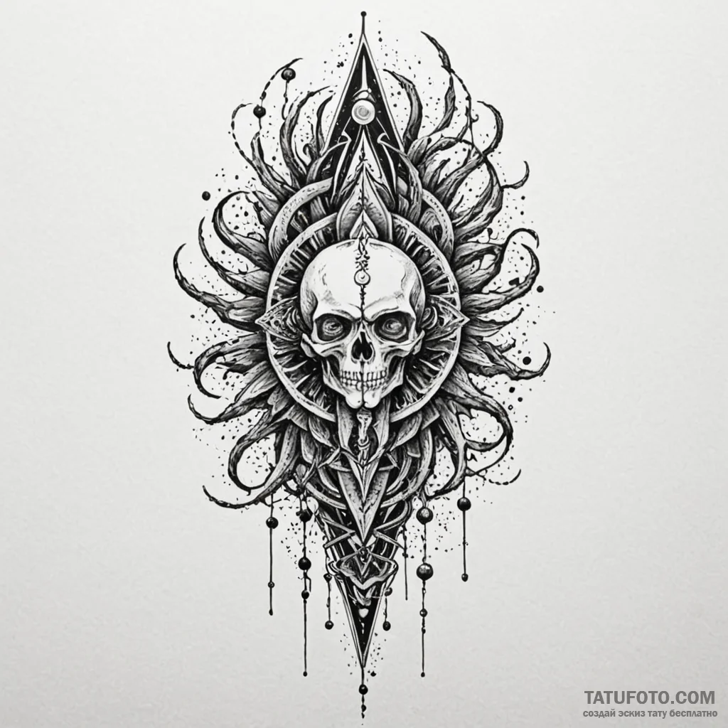 Apocalyptic blade fused with wires, tattoo dr... - эскиз тату (№1750616436_0, 22.06.2025 18:20) — Tatufoto.com