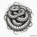 Viper snake, coiled and ready to strike, tatt… — эскиз тату (№1750616541_0, 22.06.2025 18:22) — Tatufoto.com