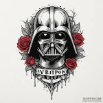 Darth vader’s helmet, cracked to reveal a gli… — эскиз тату (№1750616727_0, 22.06.2025 18:25) — Tatufoto.com