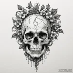 Black ivy twisting around skull, ink illustra… — эскиз тату (№1750618337_1, 22.06.2025 18:52) — Tatufoto.com