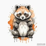 Tanuki, tattoo sketch design, watercolor tatt… — эскиз тату (№1750619303_0, 22.06.2025 19:08) — Tatufoto.com