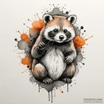 Tanuki, tattoo sketch design, watercolor tatt… — эскиз тату (№1750619303_1, 22.06.2025 19:08) — Tatufoto.com