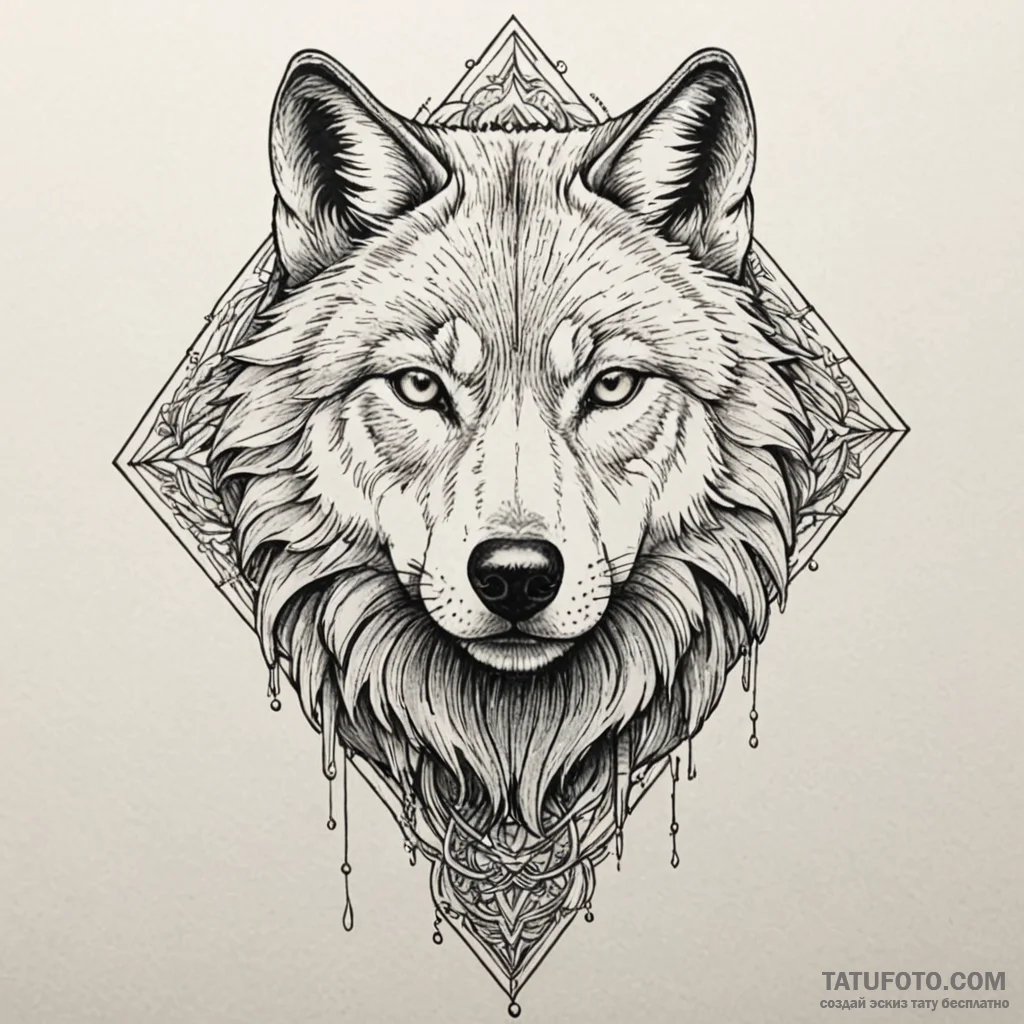 Wolf, alpha of the pack, wise and leading, ta... - эскиз тату (№1750620312_0, 22.06.2025 19:25) — Tatufoto.com