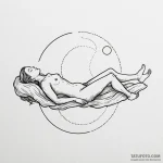 An astral projection of a figure hovering abo… — эскиз тату (№1750621135_1, 22.06.2025 19:38) — Tatufoto.com