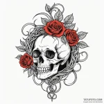Pumpkin vine strangling relic, ink illustrati… — эскиз тату (№1750621235_1, 22.06.2025 19:40) — Tatufoto.com