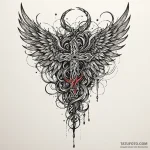 Glacial wings devouring starlight, tattoo lin… — эскиз тату (№1750621785_0, 22.06.2025 19:49) — Tatufoto.com