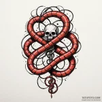 Atomic serpent around nuclear core, artistic… — эскиз тату (№1750621873_0, 22.06.2025 19:51) — Tatufoto.com