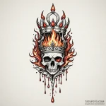 Blood crown dripping flame, tattoo drawing ou… — эскиз тату (№1750621961_0, 22.06.2025 19:52) — Tatufoto.com