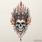 Blood crown dripping flame, tattoo drawing ou… — эскиз тату (№1750621961_1, 22.06.2025 19:52) — Tatufoto.com