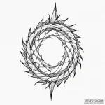 Barbed spiral wrapping blade, ink illustratio… — эскиз тату (№1750622793_0, 22.06.2025 20:06) — Tatufoto.com