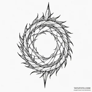 Barbed spiral wrapping blade, ink illustratio... - эскиз тату (№1750622793_0, 22.06.2025 20:06) — Tatufoto.com