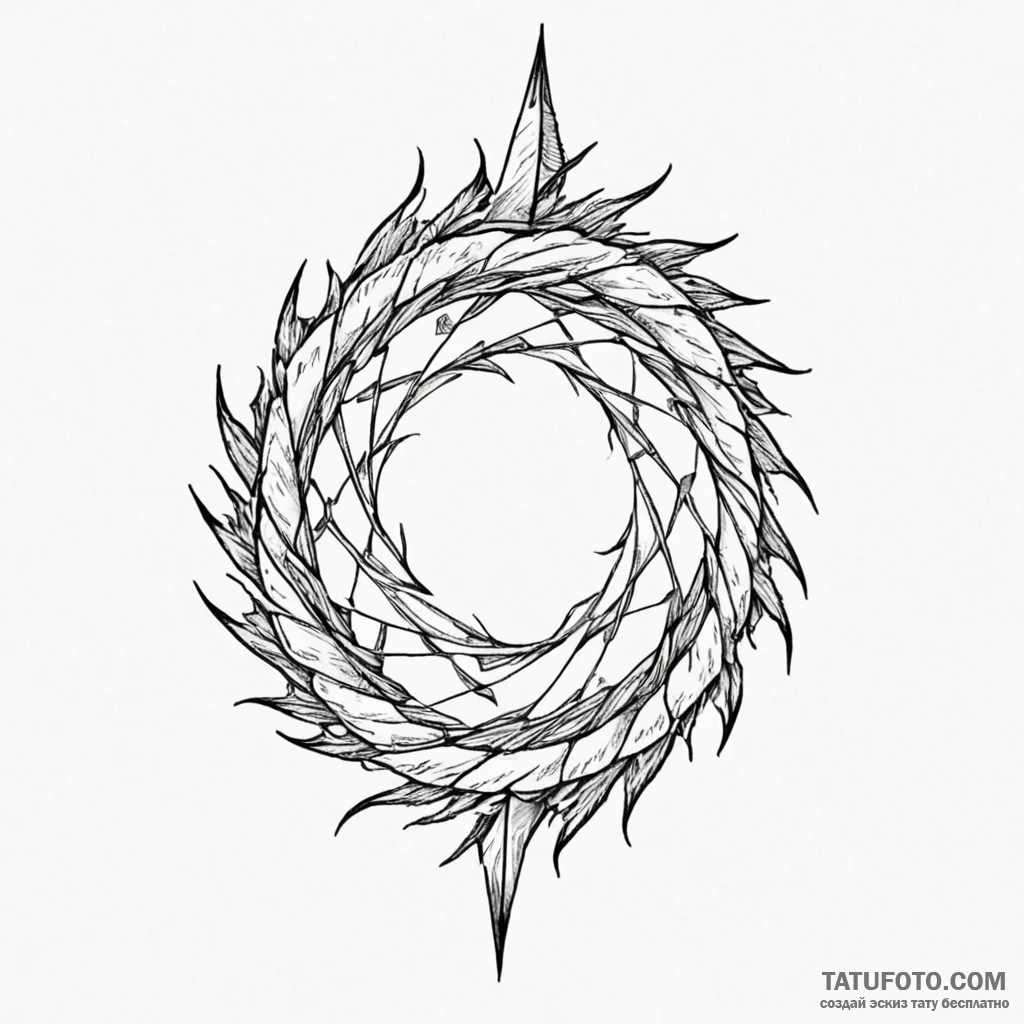 Barbed spiral wrapping blade, ink illustratio... - эскиз тату (№1750622793_0, 22.06.2025 20:06) — Tatufoto.com