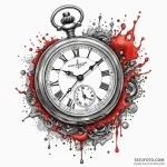 Antique pocket watch with hands frozen at a m… — эскиз тату (№1750622885_0, 22.06.2025 20:08) — Tatufoto.com